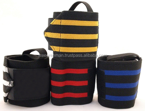 สายรัดข้อมือยกน้ำหนักออกกำลังกายทำจากโพลีเอสเตอร์และผ้าฝ้ายเนื้อแน่นสำหรับฝึกออกกำลังกายและยกน้ำหนัก - Product Image 6