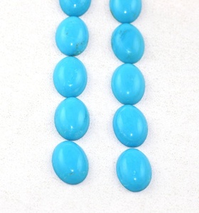 Collection de pierres précieuses en turquoise naturelle de qualité AAA, 185 carats, 21 pièces, forme ovale lisse, bleu ciel, effet étoile scintillante, 13x18 mm - Product Image 1