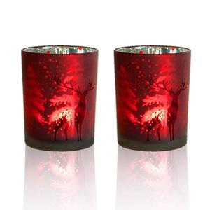 Blue Bathroom Glass Votive Tealight <b>Candle</b> Jar Holders for Weddings Parties and Home Decor (S/2) - Product Image 4
