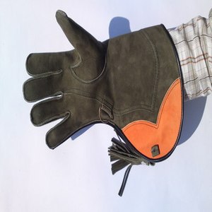 Guante de cuero nobuk de dos capas para cetrería para productos de caza tipo trampa para animales - Product Image 1