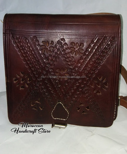กระเป๋าถือหนังโมร็อกโกขนาดกลางลายนูนกระเป๋าถือสำหรับผู้หญิงทำด้วยมือสไตล์โมร็อกโก - Product Image 1