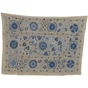 En gros Brodé À la Main Vintage Rare Suzani Throw, Fait À La Main couverture de Lit En Coton Indien, Belle Taille Jumelle tenture Murale. - Product Image 6