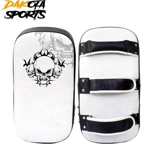 PU Leather Muay Thai <b>Pad</b> MMA Kickboxing Training Curved Standard Kick <b>Pads</b> - Product Image 5
