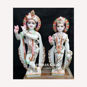 Indian Idol Radha Krishna Statue, Pure Marble Radha Krishna Statue - Product Image 1