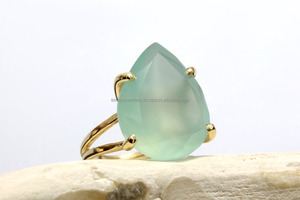 แหวนหินโมราสีเงินสเตอร์ลิงสีทองแหวนพลอยหรูหราสำหรับงานแต่งงานงานหมั้นครบรอบหรือของขวัญปาร์ตี้ - Product Image 2