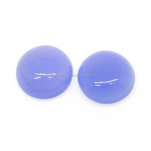 Calcedonia azul 11mm cabujón redondo 4,35 Cts piedra preciosa natural suelta para joyería - Product Image 1