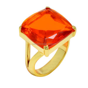 Natural Fanta <b>Quartz</b> Gemstone Gold Plated 925 Silver Gorgeous <b>Ring</b> Jewelry Fashionable <b>Ring</b> For Wedding Anniversary For Unisex. - Product Image 1