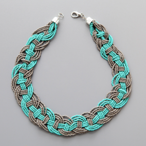 Collar de Twister con cuentas de semillas de naranja, estilo de alta costura de 1940, gran boda, fiesta, compromiso, collares con colgante de moda - Product Image 1
