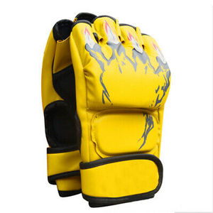 Fashion PU Leather Boxing Gloves for Training Martial Arts New Black Red MMA GLOVES Adults People Origin Type - Product Image 3