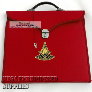 Maçonnique Regalia Tablier Cas Personnalisable Brodé À La Main En Cuir/Velours Tissu Ruban Fabriqué À La Main Point De Croix Couture - Product Image 2