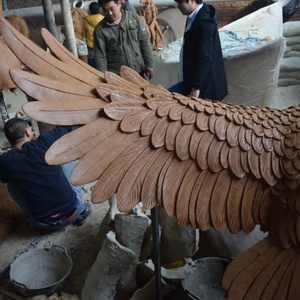 Nuovo Prodotto: Grande Scultura da Giardino in Metallo Bronzato a Forma di Falco/<span class=keywords><strong>Aquila</strong></span> - Product Image 4