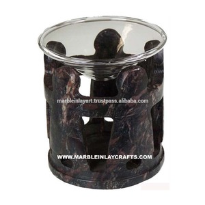 Black Soapstone Aroma Oil Burner , Stone Aroma Oil Burner - Product Image 1