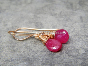 ต่างหูเงินสีชมพูสุดฮอตต่างหูหินอัญมณีสีเงินสเตอร์ลิง925ทองต่างหูเงินแฮนด์เมดเครื่องประดับเงิน - Product Image 2