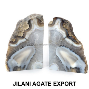 Décoration intérieure moderne serre-livres vente en gros agate noire agate naturelle ornement d'étagère - Product Image 6