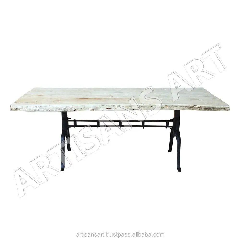 Rapha — meuble de Table en bois massif d'acacia à bord live, meubles de salle à manger, maison, fabrication du globe