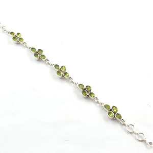 Bracelet Femme Pierre Péridot Look Vintage Argent Sterling 925 - Product Image 5