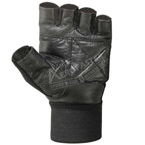 Guantes de cuero para levantamiento de pesas con correas Accesorios para equipos de fitness - Product Image 4