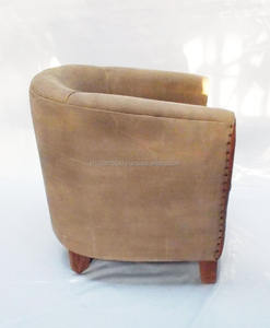 Sofá moderno de lona de piel auténtica para oficina en casa respetuoso con el medio ambiente - Product Image 3