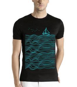 T-shirt en tricot à col rond pour homme, imprimé personnalisé, 30 couleurs, coton peigné, écologique, respirant, fabriqué en Inde - Product Image 2