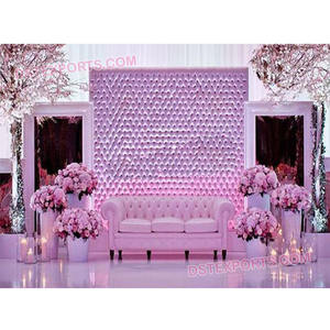 โซฟาหนังแคนาดาแบบทันสมัยสุดหรูหรา 2 ที่นั่ง พร้อมแผงตกแต่ง ปรับแต่งขนาดและสีได้ สำหรับตกแต่งงานแต่งงาน จัดเวทีงานอีเว้นท์ - Product Image 1