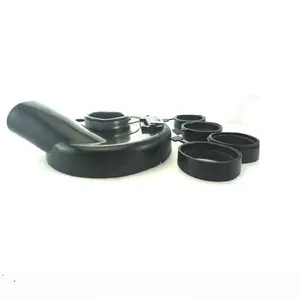 7" Black Rubber Vacuum Dust Shroud Cover for Angle Grinder Hand Grind Convertible Dust Collect