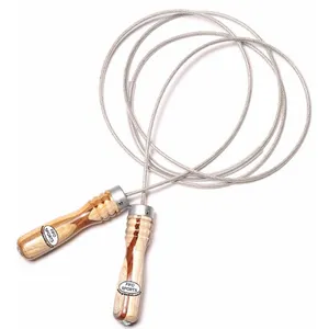 Wooden Handle metal wire Skipping Rope High Quality Jump Skip