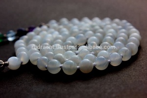 มูนสโตน108ประคำสร้อยคอจักระสีรุ้งมาลาแฮนด์เมดศิลปินอินเดียลูกปัดสร้อยคอ - Product Image 6