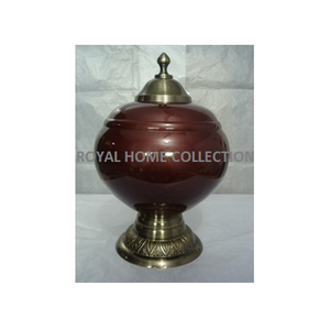 Hot Sale Modern Style Green and <b>Black</b> <b>Foam</b> Classic Human Ashes Urn for Human Ashes Elegant Design Silver Brass Cremation Urn - Product Image 4