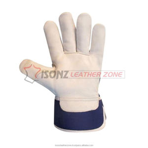 Gants de sécurité XL en cuir de vachette avec doublure en coton Gants de mécanicien anti-impact Soudage Conduite Gants de travail à usage général - Product Image 5