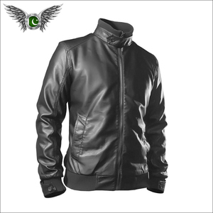 Chaqueta de cuero con cremallera para hombre, alta calidad, hecha a medida - Product Image 2