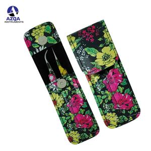 Pinces à épiler professionnelles pour extensions de cils Volume russe Acier inoxydable Pointe droite et incurvée avec étui en cuir - Product Image 3