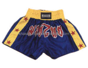 Short d'entraînement MMA de haute qualité avec logo personnalisé et design brodé motif solide bouton décoration haut short de boxe - Product Image 3