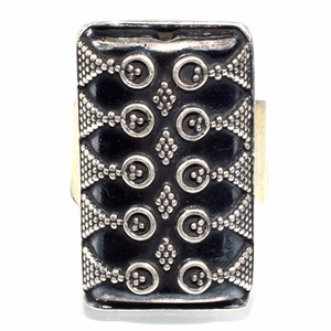 Anillo de plata de primera ley con forma de flor para mujer, sortija, plata esterlina 925, Estilo Vintage, oxidado, indio - Product Image 2