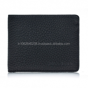 กระเป๋าสตางค์แบบพับสองตอน ทำมือ OEM หนังแท้ ใส่บัตรได้ ดีไซน์บางเฉียบ ป้องกัน RFID เป็นมิตรกับสิ่งแวดล้อม ดีไซน์มินิมอล ขนาดพกพา เหมาะสำหรับเป็นของขวัญ - Product Image 1