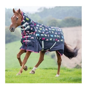 Tapis de couverture de cheval de couleur personnalisée de qualité supérieure 100% tissu en coton et polyester utilisation de selle intégrée écologique printemps automne - Product Image 5