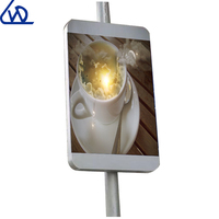 Pantalla LED Inteligente para Poste de Luz P3 P4 P5 P6 P8 P10, Señalización Digital Exterior, Farola Publicitaria, Pantalla LED