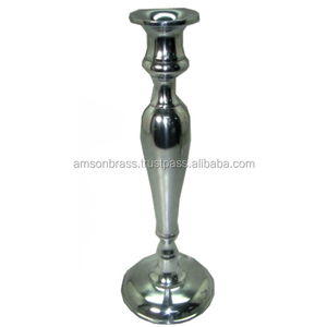 Portavelas de aluminio sólido Personalización Portavelas de metal para bodas Decoraciones de mesa Acabados niquelados - Product Image 6