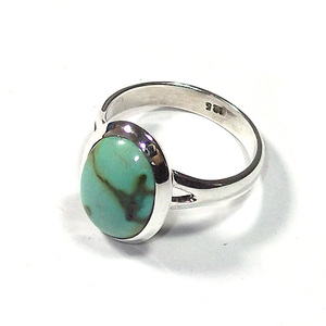 Anillos de turquesa tibetana, joyería de plata 925, joyería de piedras preciosas - Product Image 2