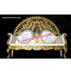 Sofá de pavo real de metal de latón para boda, sofá Chaise de último diseño, sofá de pavo real, nuevo sofá de madera moderno para boda al por mayor, EE. UU. - Product Image 1