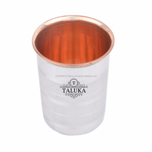 Best Quality 12 OZ Silver Touch Luxury Drinking Copper Stainless Steel Tumbler - Product Image 2