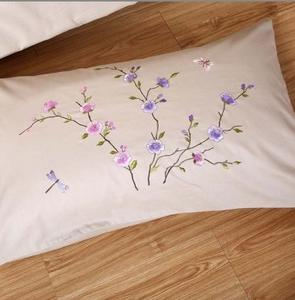 Hotel fundas de almohada/mano bordado floral diseño real sábanas - Product Image 2