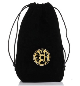 ถุงกำมะหยี่สีดำถุงรูดกำมะหยี่ถุงบรรจุขวดกำมะหยี่ - Product Image 1