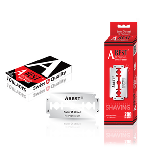 ABEST HI PLATINUM Lames de rasoir jetables à double tranchant Hommes Acier inoxydable Sécurité Salon de coiffure Rasage Lame Pilier Pack - Product Image 1