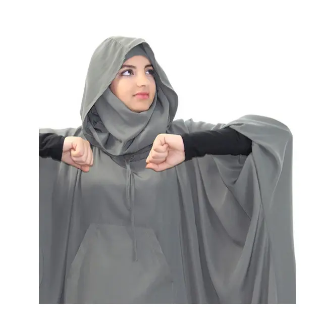 İslami giyim kapşonlu Jilbab etek müslüman elbise