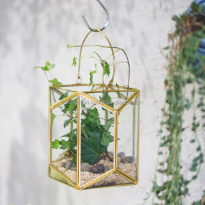 Terrario geométrico de Metal para jardín, soporte de mesa para plantas suculentas, jarrón de vidrio - Product Image 3