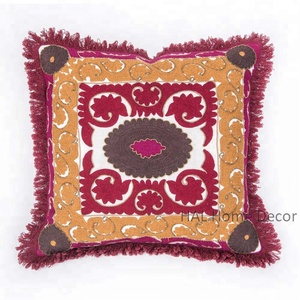 Funda de Almohada Decorativa de Último Diseño, Funda de Almohada Navideña de 18X18 al por Mayor, Funda de Almohada Bordada Suzani de Algodón - Product Image 1