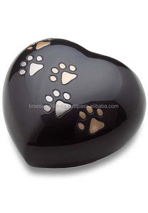 BRASSWORLD INDIA Urne funéraire en métal en forme de cœur de style américain pour animaux de compagnie, articles funéraires de qualité supérieure - Product Image 2