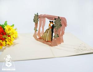 การ์ดป๊อปอัปตัดด้วยเลเซอร์สำหรับงานหัตถกรรม3D ซับซ้อนการ์ดอวยพรกระดาษสวยงามพร้อมของขวัญสไตล์ความรักสำหรับวันวาเลนไทน์ - Product Image 3