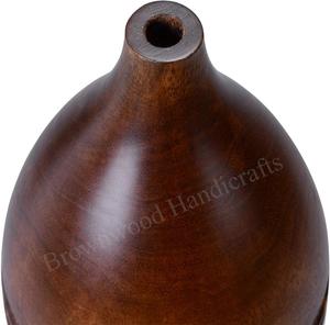 เป็นมิตรกับสิ่งแวดล้อมไม้มะม่วงมือแกะสลักแจกันตกแต่งศิลปะสมัยใหม่แจกันไม้แกะสลักที่ยั่งยืนแจกันสํานักงานและตกแต่งห้อง - Product Image 2