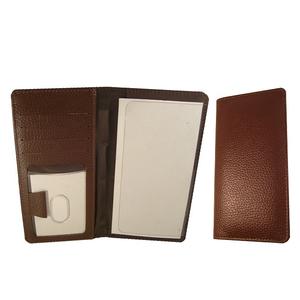 Made in India Men or Women's Checkbook Cover Soft Top Grain <b>Leather</b> Coffee Brown - Product Image 1
